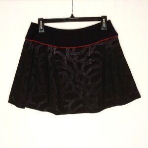 Tail Tech Women's Tennis/Pickleball Skirt -Medium- Black w/ Silver Swirl Pattern